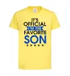 Дитяча футболка Official favorite son Лимонний фото