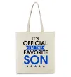 Еко-сумка Official favorite son Бежевий фото