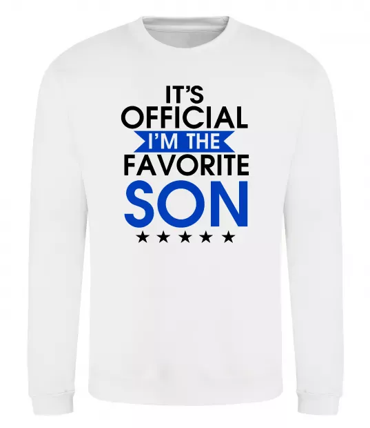 Свитшот Official favorite son Белый фото