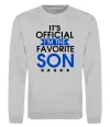 Свитшот Official favorite son Серый меланж фото