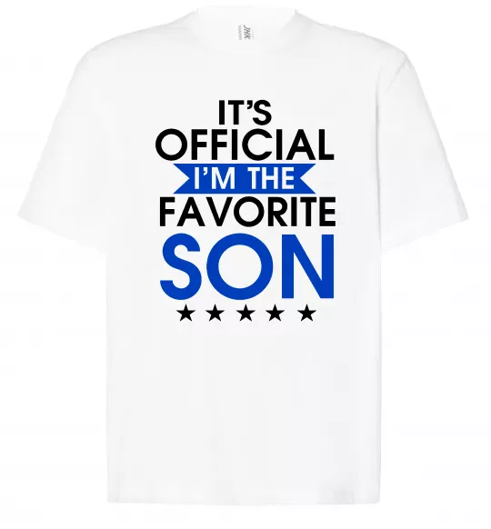 Футболка Оверсайз Official favorite son Белый фото
