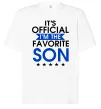 Футболка Оверсайз Official favorite son Белый фото