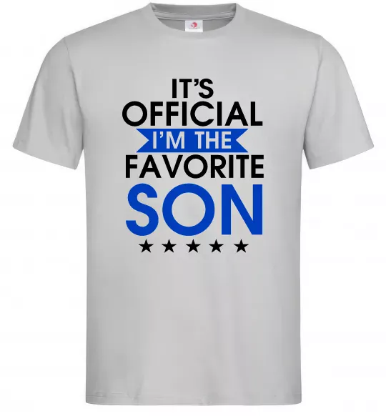 Мужская футболка Official favorite son Серый фото
