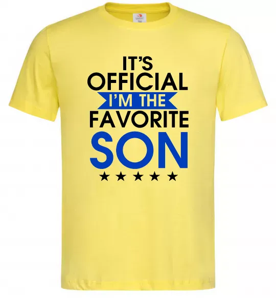 Мужская футболка Official favorite son Лимонный фото
