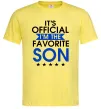 Мужская футболка Official favorite son Лимонный фото