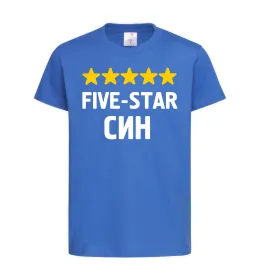 Дитяча футболка Five-star син Яскраво-синій фото