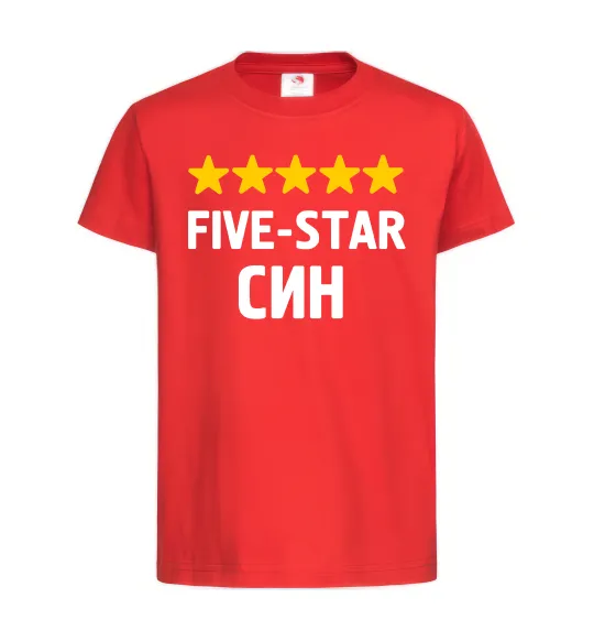 Детская футболка Five-star син Красный фото