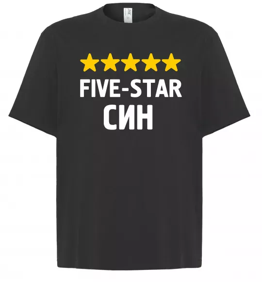 Футболка Оверсайз Five-star син Чорний фото