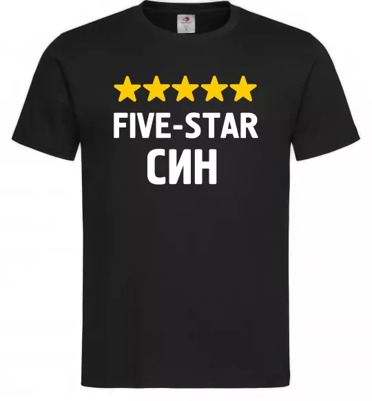 Мужская футболка Five-star син Черный фото