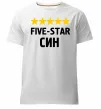 Мужская премиум футболка Five-star син Белый фото