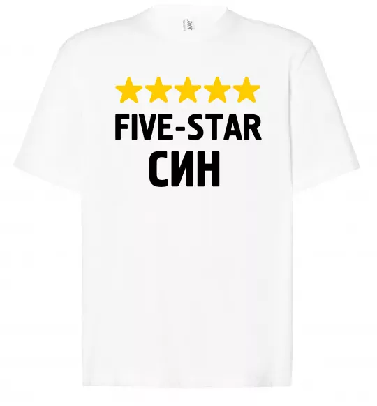 Футболка Оверсайз Five-star син Білий фото