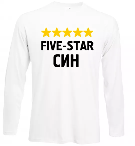 Лонгслив Five-star син Белый фото