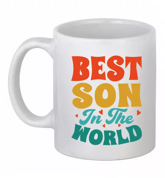 Чашка керамічна Best son in the world colors Білий фото