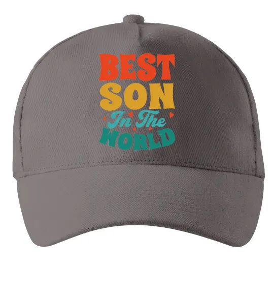 Кепка Best son in the world colors Сірий фото