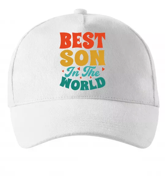 Кепка Best son in the world colors Белый фото