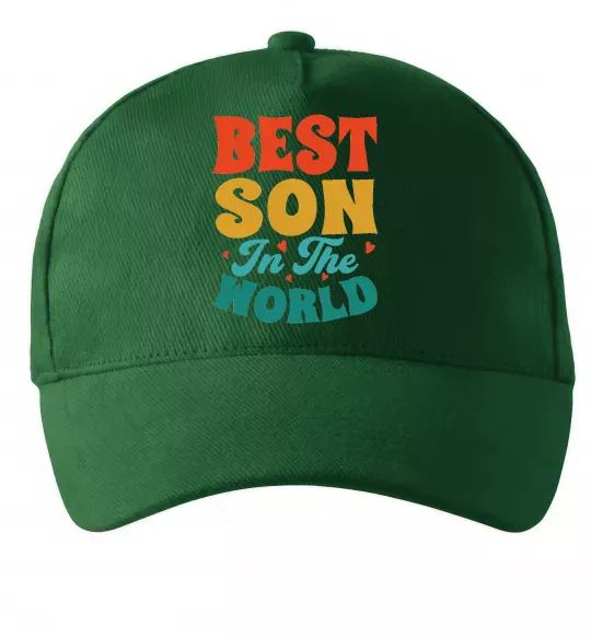 Кепка Best son in the world colors Темно-зеленый фото