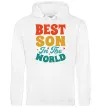 Мужская толстовка (худи) Best son in the world colors Белый фото