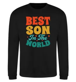 Свитшот Best son in the world colors Черный фото