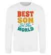 Світшот Best son in the world colors Білий фото