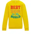 Детский Свитшот Best son in the world colors Солнечно желтый фото