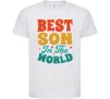 Детская футболка Best son in the world colors Белый фото