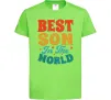Детская футболка Best son in the world colors Лаймовый фото