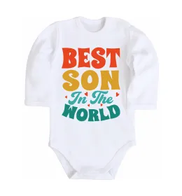 Детский боди Best son in the world colors Белый фото