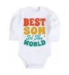 Детский боди Best son in the world colors Белый фото