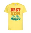 Дитяча футболка Best son in the world colors Лимонний фото