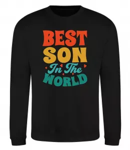 Свитшот Best son in the world colors Черный фото