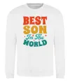 Світшот Best son in the world colors Білий фото