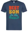 Чоловіча футболка Best son in the world colors Темно-синій фото