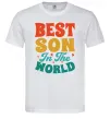 Чоловіча футболка Best son in the world colors Білий фото