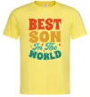 Чоловіча футболка Best son in the world colors Лимонний фото