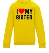 Детский Свитшот I love my sister Солнечно желтый фото