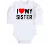 Детский боди I love my sister Белый фото