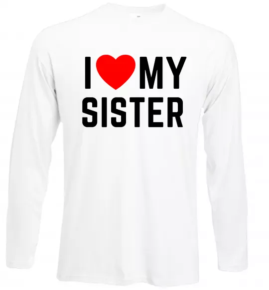 Лонгслив I love my sister Белый фото
