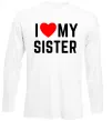 Лонгслив I love my sister Белый фото
