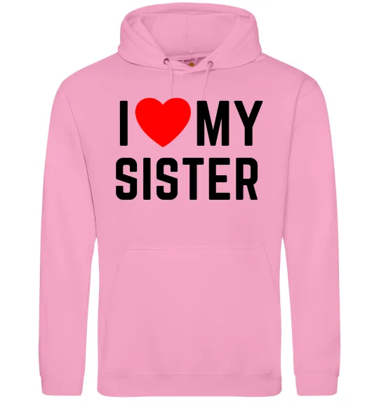 Жіноча толстовка (худі) I love my sister Рожевий фото
