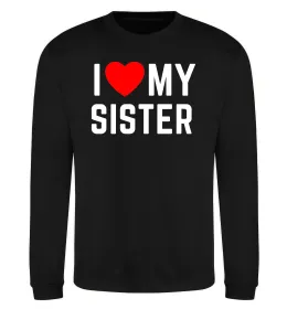 Свитшот I love my sister Черный фото