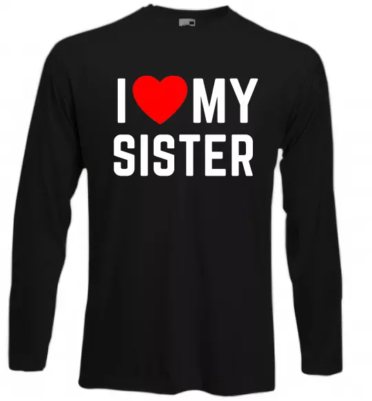 Лонгслив I love my sister Черный фото