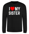 Свитшот I love my sister Черный фото