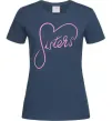 Женская футболка Sisters серце Темно-синий фото