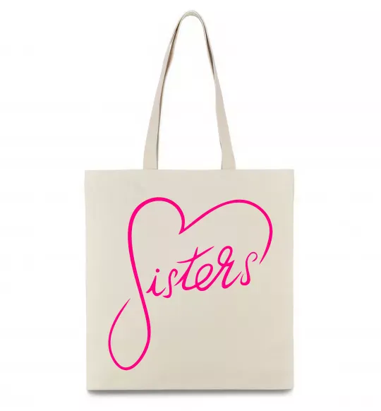 Эко-сумка Sisters серце Бежевый фото