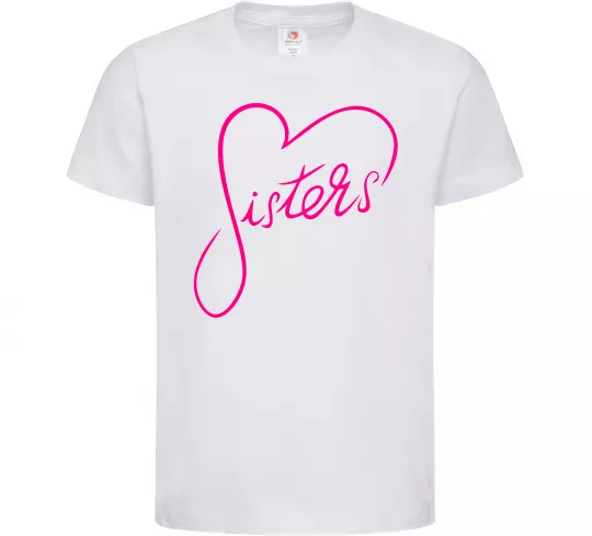 Детская футболка Sisters серце Белый фото