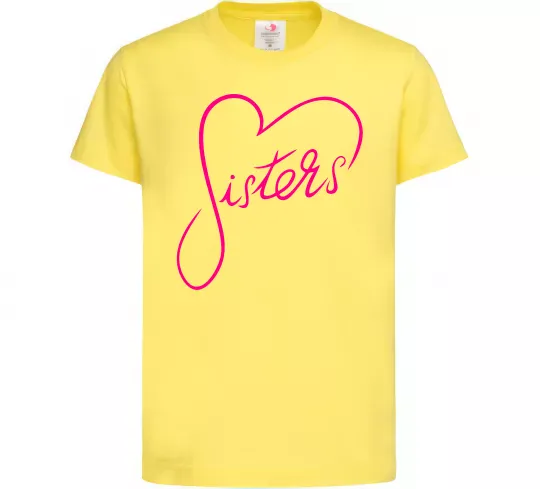Детская футболка Sisters серце Лимонный фото