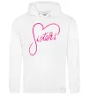 Жіноча толстовка (худі) Sisters серце Білий фото