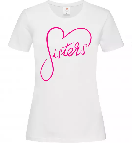 Женская футболка Sisters серце Белый фото