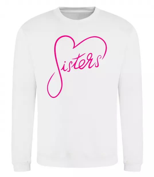 Свитшот Sisters серце Белый фото