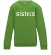 Детский Свитшот Sisters gothic Лаймовый фото